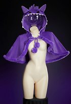 [MobFur] PM Derivative Sexy Plush Cloak Cute Cape with Hood and Embroidered Eye Patches