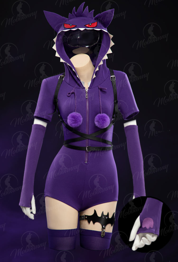 PM Derivative Sexy Cosplay Summer Homewear Hooded Bodysuit with Socks and Tail