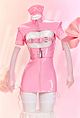 Sexy Lingerie Dress Nurse Style Cutout Dress and Gloves with Hat and Thigh Socks