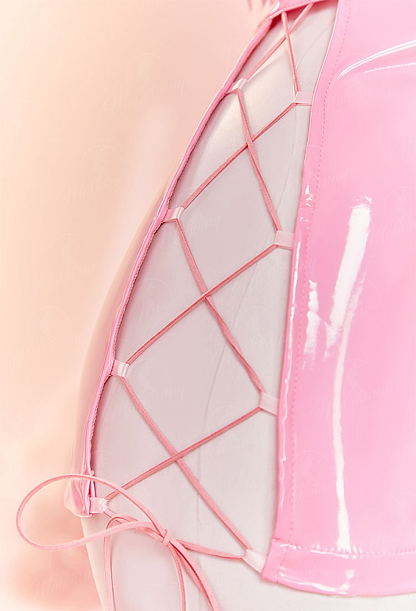 Sexy Lingerie Dress Nurse Style Cutout Dress and Gloves with Hat and Thigh Socks