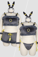 Plus Size PM Derivative Sexy Costume Cute Plush Lingerie Short Top and Shorts with Briefs Tail