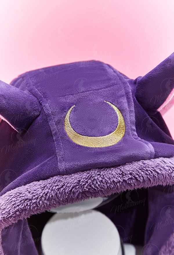 [MobFur] Luna Derivative Fluffy Bodycon Romper Purple Furry Lingerie Hooded Bodysuit Homewear with Tail Belt and Socks