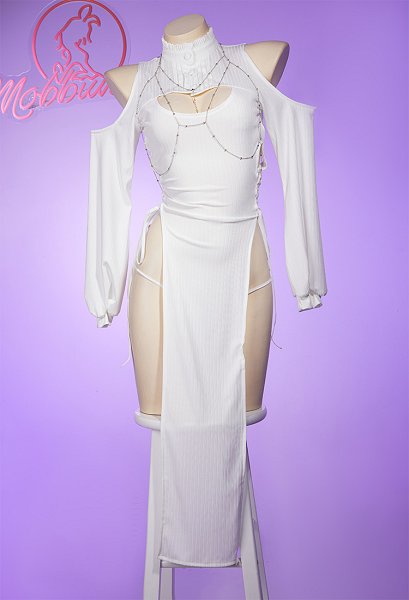 Lingerie Set Cutout High Slit Dress