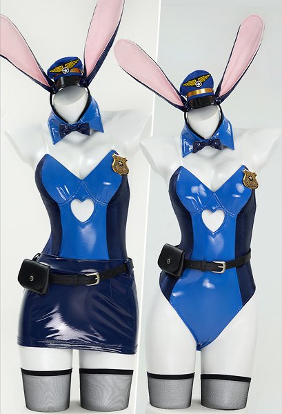 Bunny Police Officer Sexy Lingerie Costume - Bunny Girl Set 