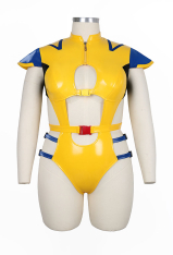 Plus Size Superhero Derivative Sexy Lingerie Set with Lace-up Bodysuit Hat and Gloves
