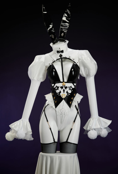 MOBBUNNY X DISHWASHER1910 2B Derivative Sexy Lingerie Bunny Girl Bodysuit with Short Top and Tail