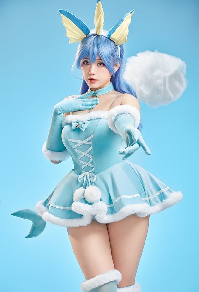 [MobFur] PM Derivative Sexy Cosplay Christmas Plush Suit Winter Dress with Headdress and Tail