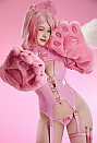 Sexy Large Claw Nurse-style Outfit Cutout Corset Top and Bolero Jacket with Thong and Claws
