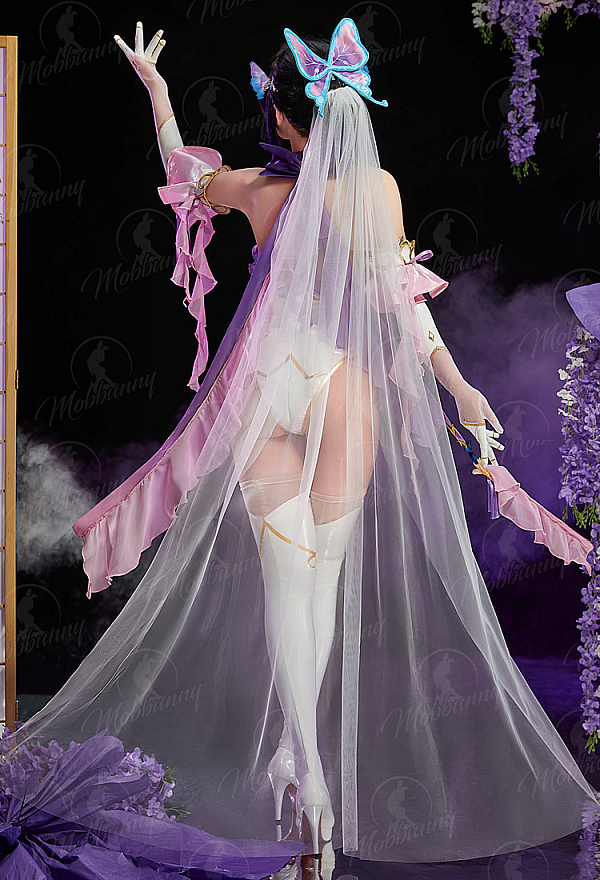 Mobbunny x Princess_Ailish KNY Shinobu Bridal Outfit Halter Bodysuit with Veil and Ribbons Mobbunny x Princess_Ailish KNY Shinobu Bridal Outfit Halter Bodysuit with Veil and Ribbons