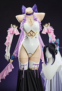 Mobbunny x Princess_Ailish KNY Shinobu Bridal Outfit Halter Bodysuit with Veil and Ribbons