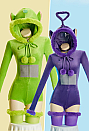 [MobFur] Teletubbies Derivative Sexy Homwear Romper Plush Hooded Bodysuit with Headpiece and Stockings