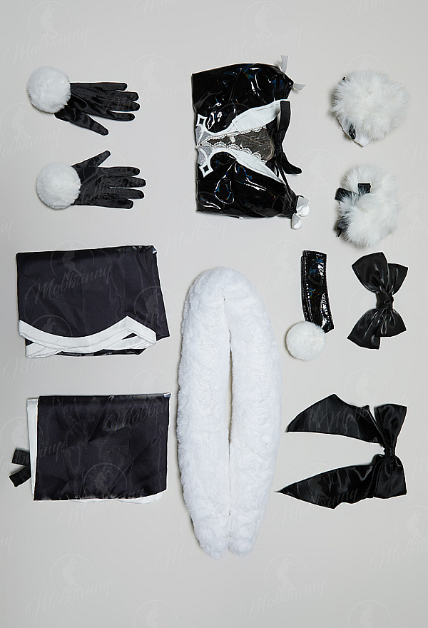Mobbunny x Princess_Ailish Christmas No.2 Type B Set Sexy Halter Bodysuit with Sleeves and Faux Fur Wrap