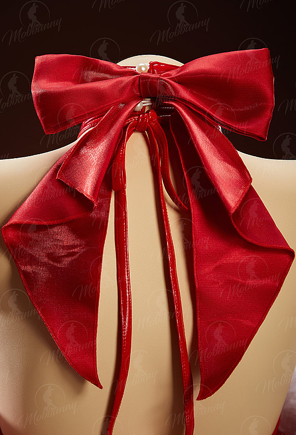 Mobbunny x Princess_Ailish Christmas No.2 Type B Set Sexy Halter Bodysuit with Sleeves and Faux Fur Wrap