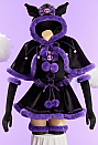 [MobFur] Anime Doll Derivative Sexy Winter Christmas Plush Outfit Set Strapless Dress with Cape and Gloves