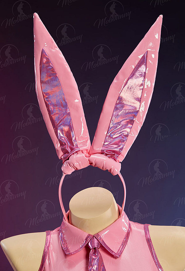 Sakura/Yuki Vocal Derivative Sexy Bunny Girl Outfit Cut-Out Sleeveless Bodysuit with Gloves and Headband