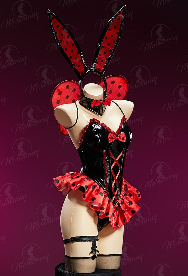 Honeybee & Ladybug Bunny Girl Sexy Costume Set Off-Shoulder Bodysuit with Wings and Headband Honeybee & Ladybug Bunny Girl Sexy Costume Set Off-Shoulder Bodysuit with Wings and Headband