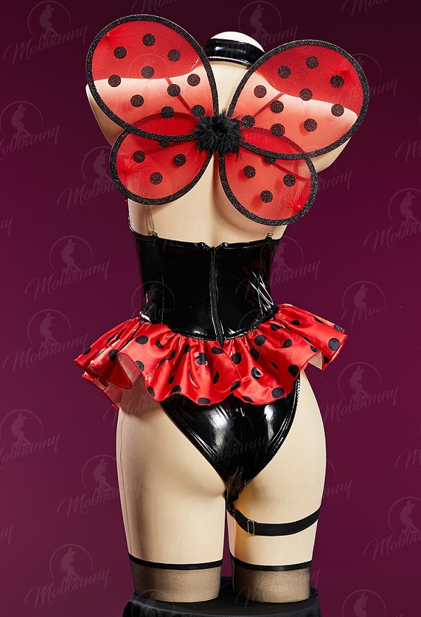 Honeybee & Ladybug Bunny Girl Sexy Costume Set Off-Shoulder Bodysuit with Wings and Headband Honeybee & Ladybug Bunny Girl Sexy Costume Set Off-Shoulder Bodysuit with Wings and Headband