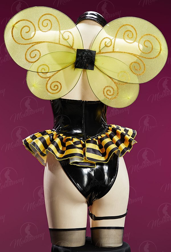 Honeybee & Ladybug Bunny Girl Sexy Costume Set Off-Shoulder Bodysuit with Wings and Headband Honeybee & Ladybug Bunny Girl Sexy Costume Set Off-Shoulder Bodysuit with Wings and Headband