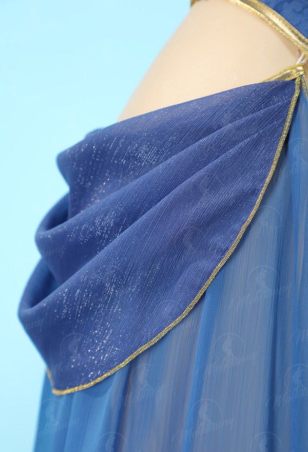 [MobElf] Zelda Derivative Dance Style Outfit Halter-neck Backless Top with Wrap Skirt and Sleeves