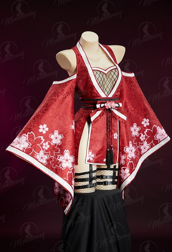 Ninja Derivative Sexy Outfit Wide-Sleeved Kimono Dress with Obi Belt and Socks Ninja Derivative Sexy Outfit Wide-Sleeved Kimono Dress with Obi Belt and Socks