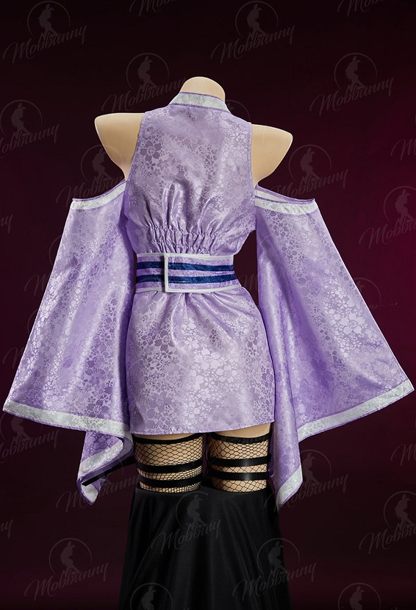 Ninja Derivative Sexy Outfit Wide-Sleeved Kimono Dress with Obi Belt and Socks Ninja Derivative Sexy Outfit Wide-Sleeved Kimono Dress with Obi Belt and Socks