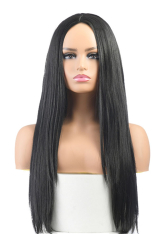 Alice: Madness Returns Alice Cosplay Wig Middle Parted Long Straight Black Wig