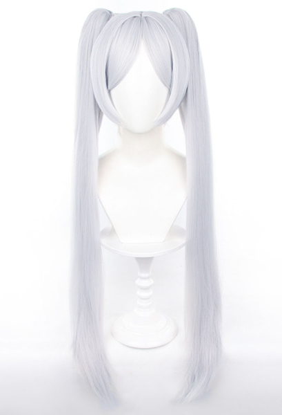 Frieren: Beyond Journey's End Frieren Cosplay Wig Silver White Double Ponytail Wig